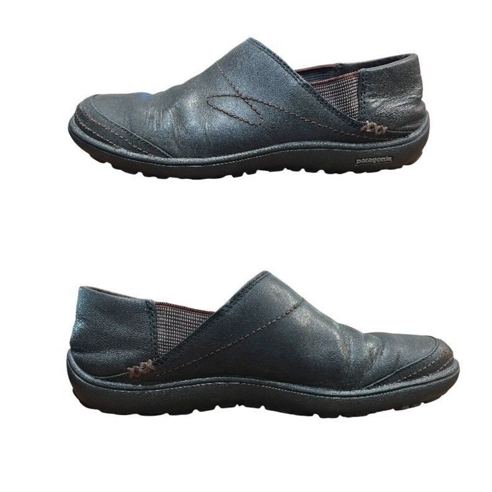 Patagonia Performance Women's Gypsum Black Leather Slip-on Shoe  US 7.5  Outdoor - Picture 3 of 9